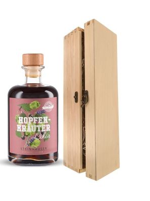 Steinhauser Hopfen-Kräuter in einer Holzbox mit Verschluss