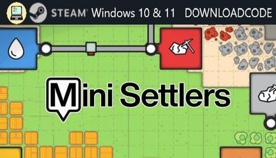 NEU PC Computer Spiel Mini Settlers für Windows 10 11 STEAM Download Code Key