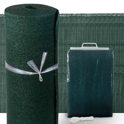 Zaunsichtschutz Gartenzaun Sichtschutz Geländer HDPE grün 1,50m hoch; 5-75m lang