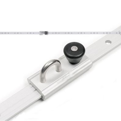 Platinum Gleitschiene, 1 m, silber Aluminium, mit höhenverstellbare Öse