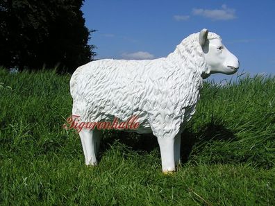 Schaf Dekofigur Aufstellfigur Garten Deko Schäfer Schäfchen weiß Figur Außendeko