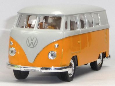 VW Bus (1962) Bulli T1 gelb Modellauto ca. 11,5 cm Spritzguss Neuware