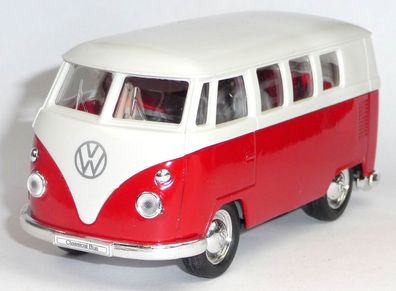 VW Bus (1962) Bulli T1 rot Modellauto ca. 11,5 cm Spritzguss Neuware