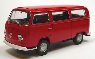 VW Bus (1970) Bulli T2 rot Modellauto Spritzguss ca. 11,5 cm Neuware