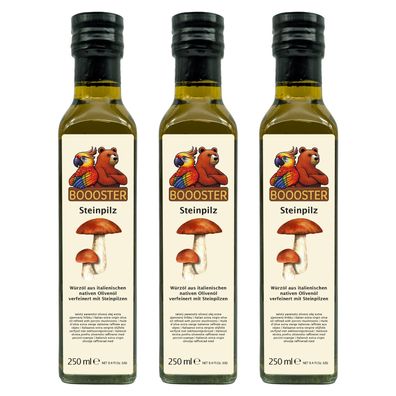 Apsu Boooster Steinpilz Würz-Öl 3x 250ml Natives Olivenöl Extra zum Würzen & Kochen