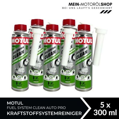 Motul Fuel System Clean Auto Pro Kraftstoffsystemreiniger 5x300 ML