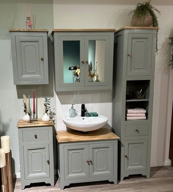 Bad komplett 5-tlg. 'Belfort' Mango schilfgrün & natur breit