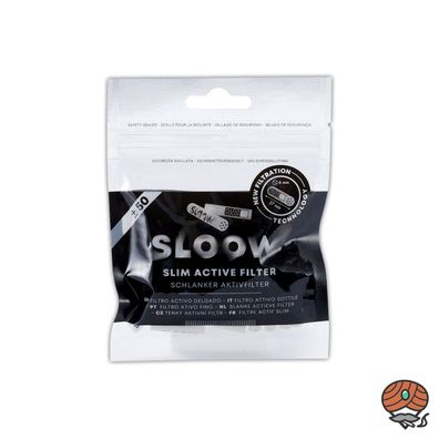 SLOOW Active Filters, Slim 6 mm Aktivkohlefilter Packung à 50 Filter
