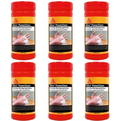 Sika PowerClean Reinigungstücher, 6 Spenderboxen