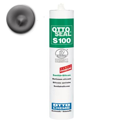 AKTION - Ottoseal S 100 Sanitär-Silicon Grau matt Kartusche MHD: 12/25