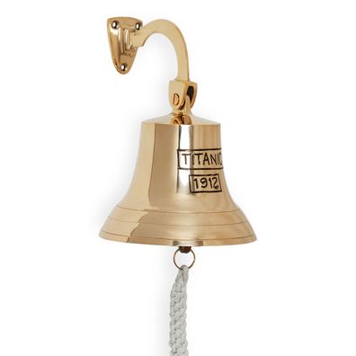 Titanic Wandglocke Messing Tür Glocke Schiffsglocke 30 cm incl. Seil Neu Maritim