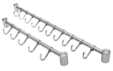 Hakenleiste Edelstahl Küchenleiste Relingleiste Halter für Kochlöffel Küchentuch