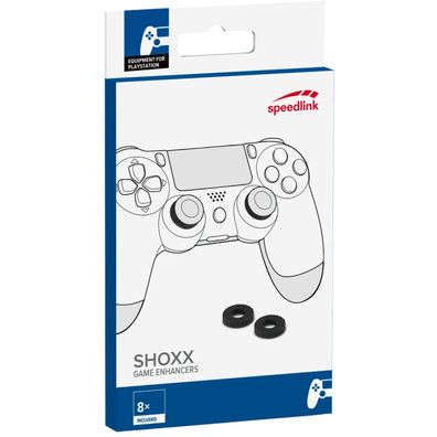 8 SHOXX Game Enhancer Stoß-Dämpfer Thumb-Stick Ringe für Sony PS4 PS5 Controller