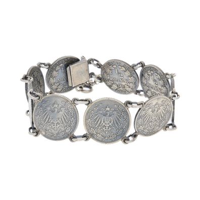 Münzarmband 1/2 Mark Deutsches Kaiserreich Handarbeit Unikat Second Hand 25323841