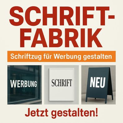 Schriftzug für Werbung Klebebuchstaben Wunschtext Aufkleber selbst gestalten