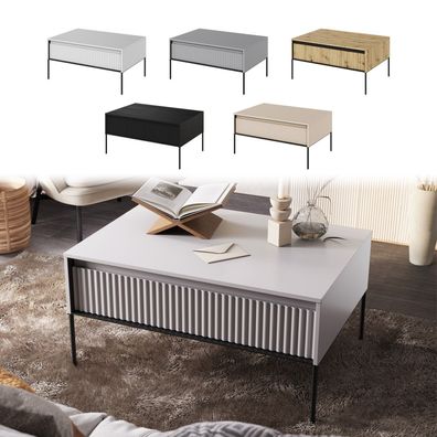 Couchtisch TREND TR-09 Beistelltisch Sofatisch Kaffeetisch Geriffelt Modern