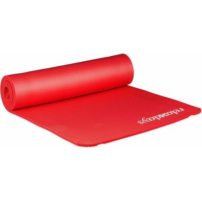 relaxdays Yogamatte rot 60,0 x 180,0 x 1,0 cm