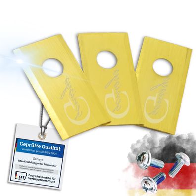 Ersatz Titan Messer Klingen für LawnMaster OcuMow Mähroboter - bruchsicher