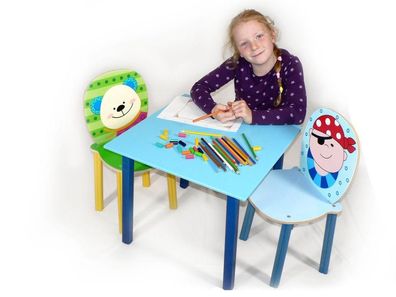 Zimmerdekoration Kindertisch blau BxLxH 500x500x430mm NEU Kinderzimmer