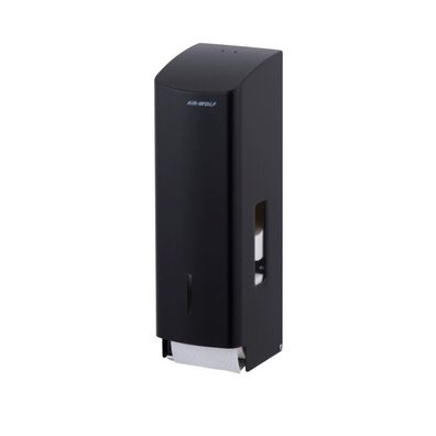 WC-Papierspender Serie Alpha Edelstahl schwarz für 3 Rollen