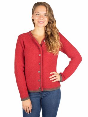 Trachtenjacke rot blau Strickjacke Fuchs Trachtenmoden - Farbe: Blau