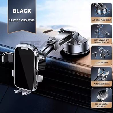 Seametal dashboard Phone Holder for car, Stable suction cup & Scalable ount with 360