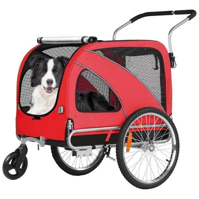 Sepnine 10202B XL Hundeanhänger für Fahrräder, robustes 600D Oxford-Gewebe