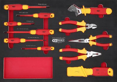 KS TOOLS VDE Zangen- und Schraubendreher-Satz, 11-tlg