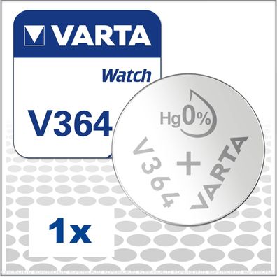 1x Varta SR621SW 364 SR60 Watch Uhrenbatterien Fachhandelsware V364 Batterie