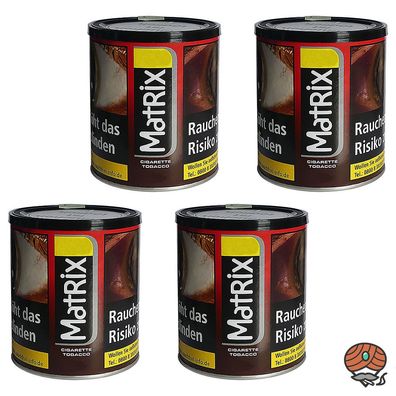 Matrix Red / Rot Tabak / Zigarettentabak / Stopftabak Dose 4x 50g