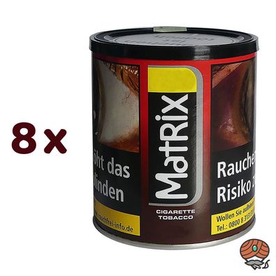 Matrix Red / Rot Tabak / Zigarettentabak / Stopftabak Dose 8x 50g