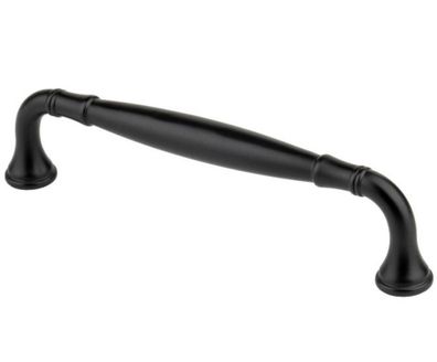 Möbelgriff BA 128mm Küchengriff Artesi Schrankgriff Schwarz matt Türgriff modern