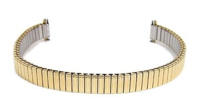Minott Flexband Zugband Uhrenarmband Edelstahl IP Gelbgold 8mm - 10mm