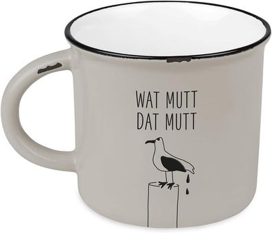 Küsten-Kaffee Keramiktasse mit Tiefprägung