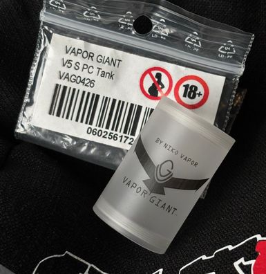 Vapor Giant V5 S PC Tank - Frosted Look & Logo-Print