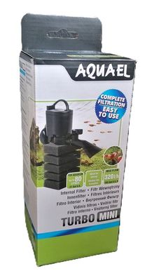 AquaEl Turbo Mini Innenfilter 4,4 W max.320L/h Garnelensicher