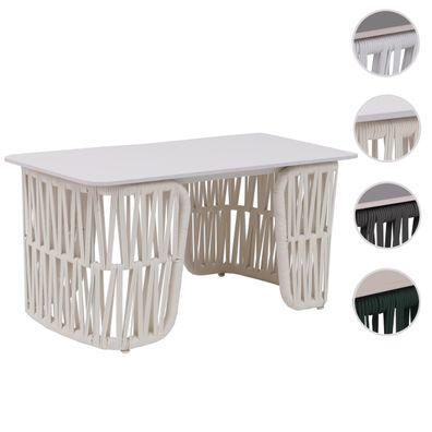 Loungetisch HWC-P90, Gartentisch Outdoor, Seilgeflecht Rope Sinterstein