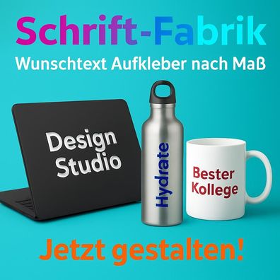 Wunschtext Aufkleber nach Maß personalisierte Schriftaufkleber nach deinen Angaben