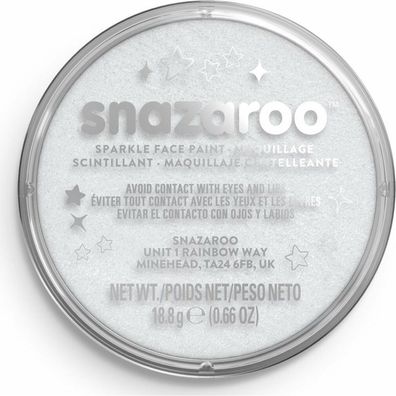 Snazaroo Gesichtsfarbe Sparkling White ( litzerndes Weiß #41; 18ml