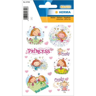 Herma Sticker MAGIC Prinzessin Curly beglimmert 1 Bl
