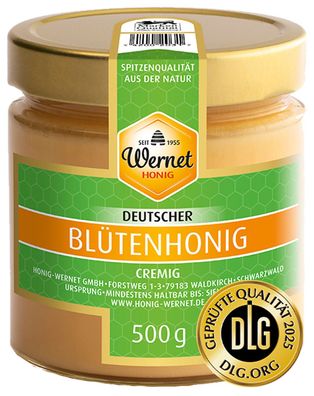 Honig Wernet Blütenhonig cremig aus Deutschland 500g