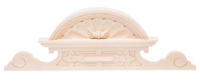 Schrankkrone Linde Schrankaufsatz Verzierung 24cm x 68cm Bekrönung antik Stil