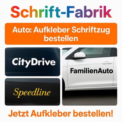 Aufkleber Schriftzug bestellen