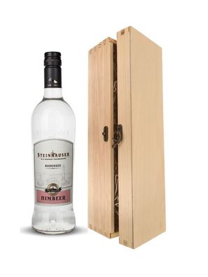 Bodensee Selektion Himbeer 0,7 Liter in einer Holzbox mit Verschluss