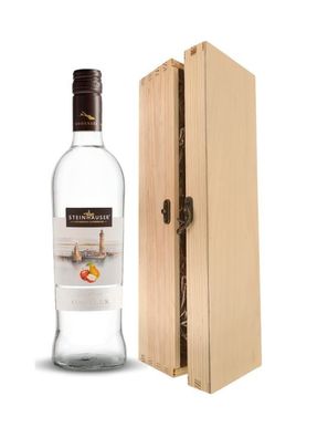 Bodensee Selektion Lindauer Obstler in einer Holzbox mit Verschluss