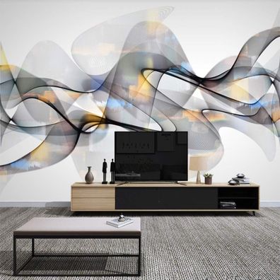 3D Wandbild Abstrakte Tusche Kunst Zen Vögel Wohnzimmer Vlies Fototapete 4749