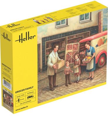 Heller 1970s Grocer Family Figuren in 1:24 1000827580 Glow2B 82758 Bausatz