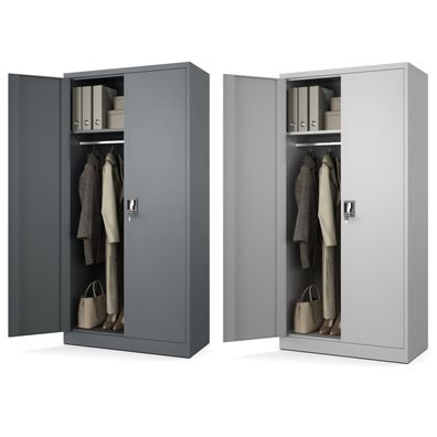 Sozialraumschrank aus Stahl Metallschrank für Büro für Dokumente Akten 90x45x185cm