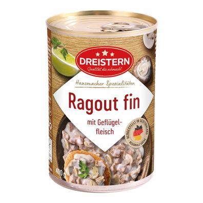Dreistern Ragout fin mit Geflügelfleisch 400g Ringpulldose / Original Konserve