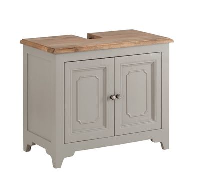 Waschbeckenunterschrank 77x64cm 'Belfort' schilfgrün & natur